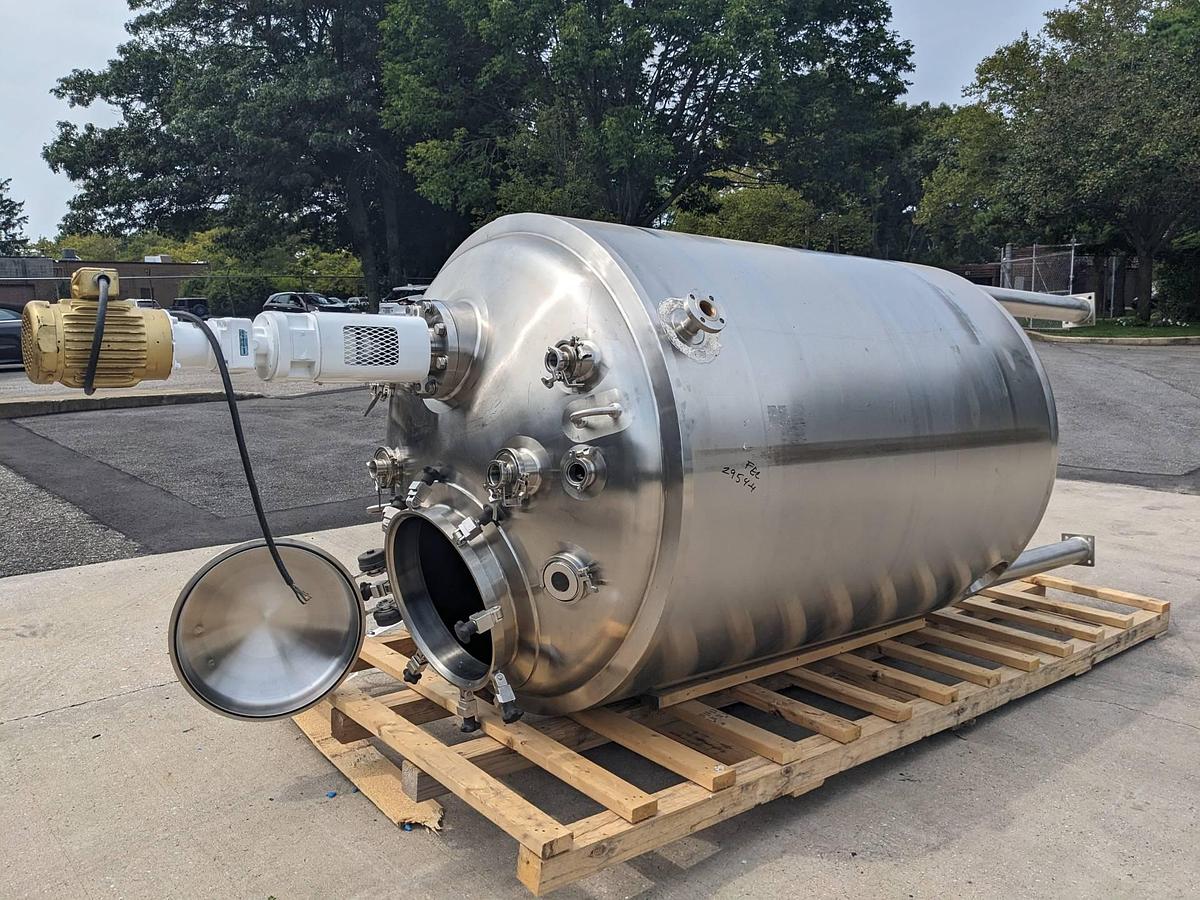 Used 750 Gallon Walker Jacketed Pressure Sanitary Reactor, 316L SS