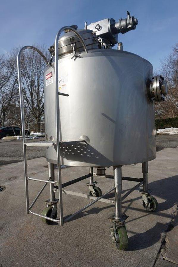 Used 250 Gallon Walker Stainless Jacketed Pressurized Vessel, Scraper Agitation, XP