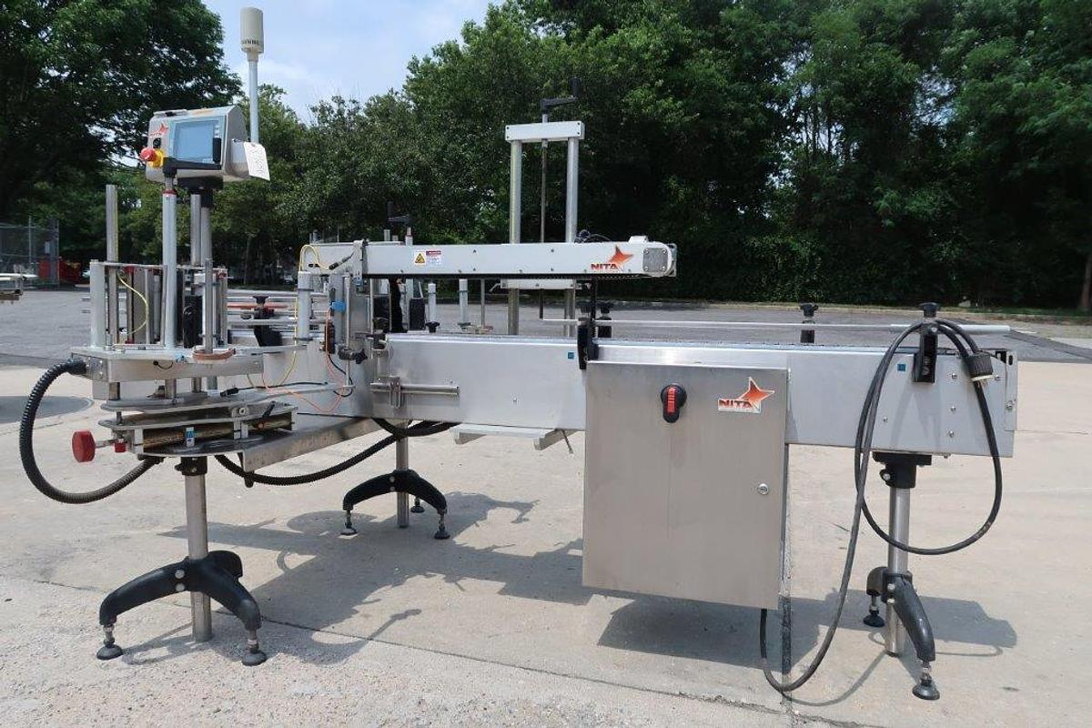 Used Nita XP200T Front and Back Pressure Sensitive Labeler, SS
