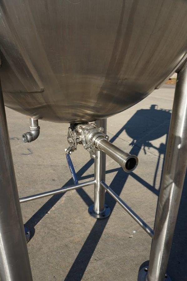Used 100 Gallon Lee Type 316 SS Hemispherical Kettle, 90 PSI Jacket