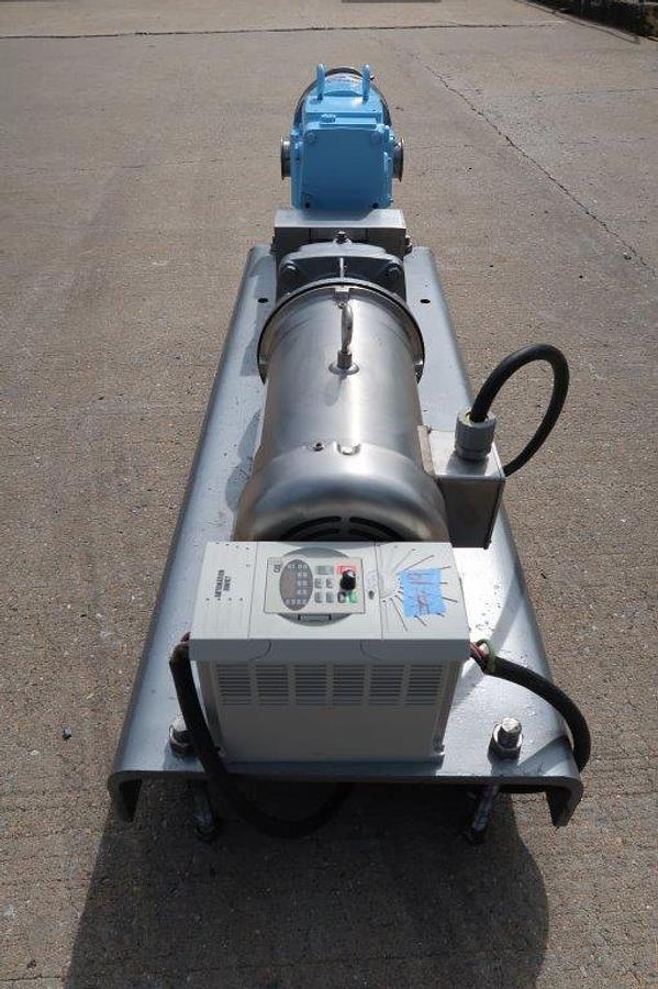 Used Waukesha 130 Stainless Positive Displacement Pump, 5 HP Motor