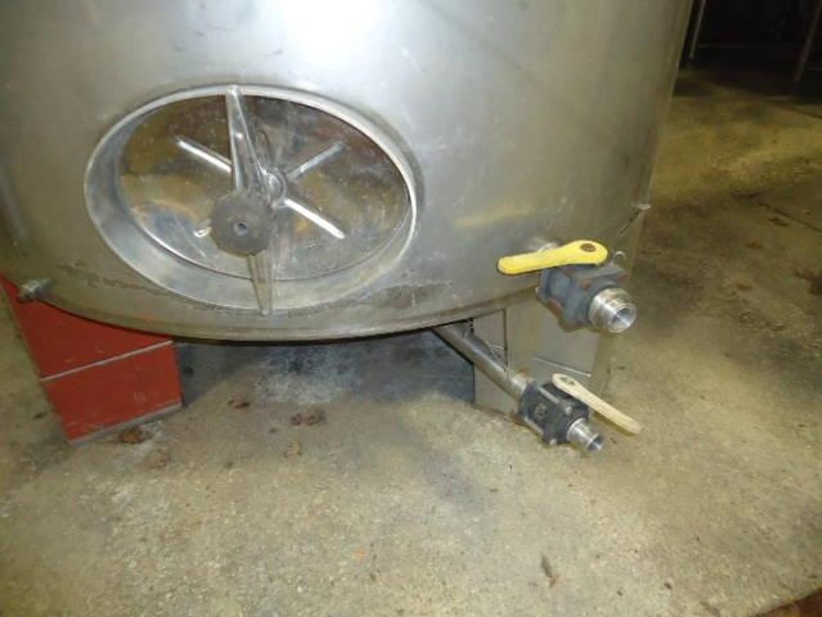 Used 1,000 Gallon Stainless Vertical Cone Bottom Tank, Open Top