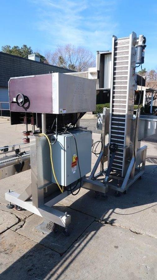 Used Apacks Six Spindle Automatic Screw Capping Machine with Cap Elevator, 200 per minute