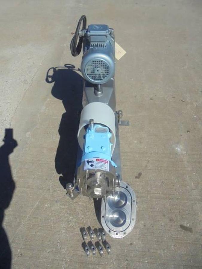 Used Waukesha 030 Stainless Positive Displacement Pump, 1.5 HP, Vari Speed