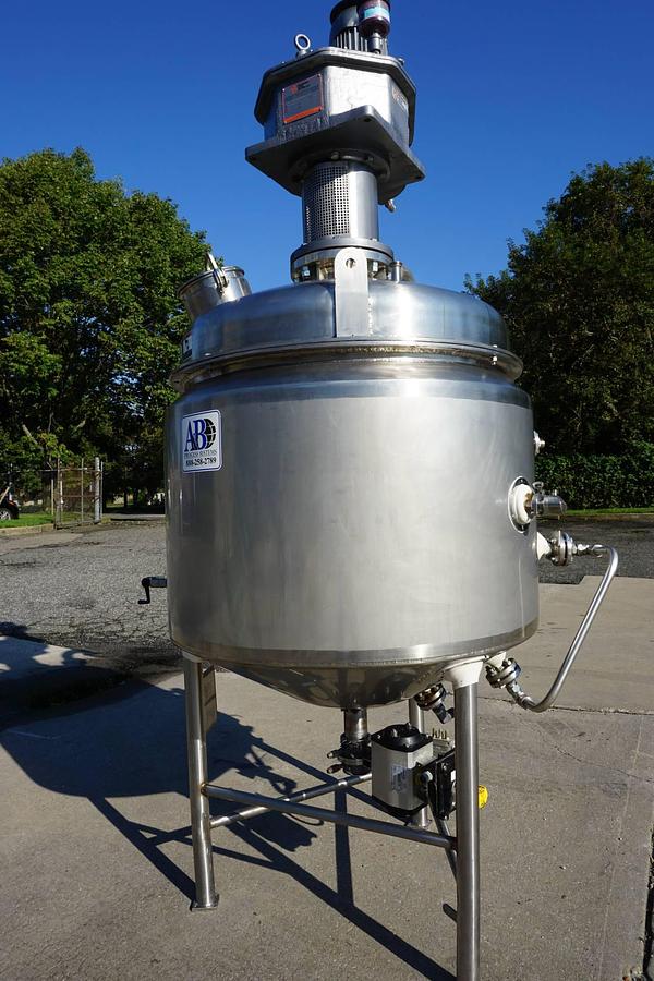 Used A & B Process Systems 160 Gallon Stainless Jacketed Pressurized Kettle/Reactor, 150 PSI