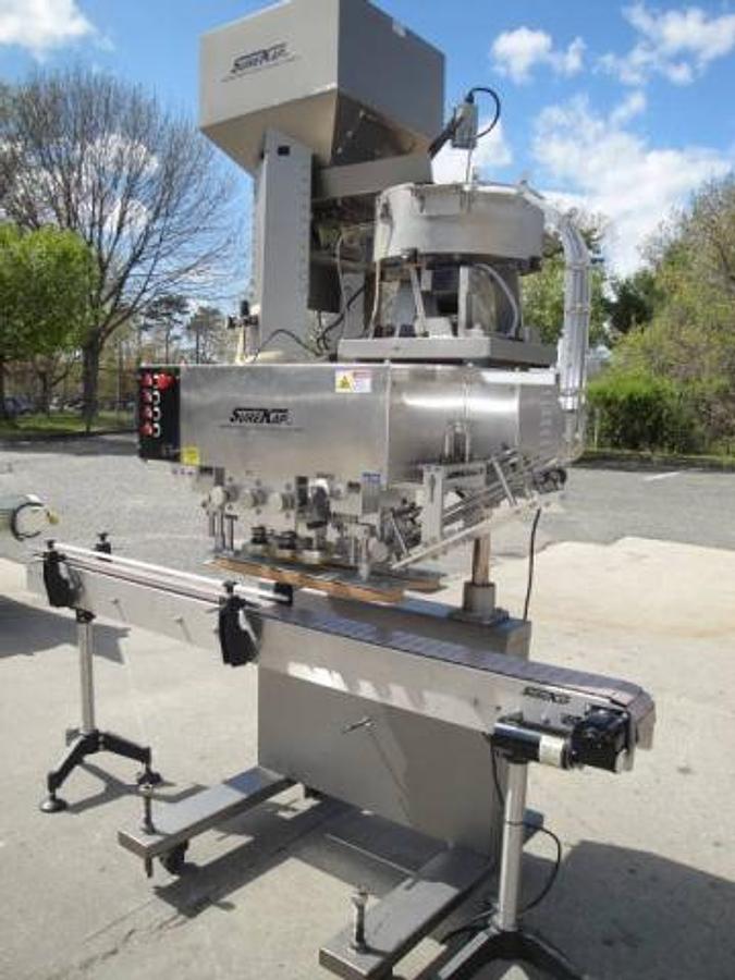 Used Surekap Sk6000-18 Six Spindle Capper On Casters