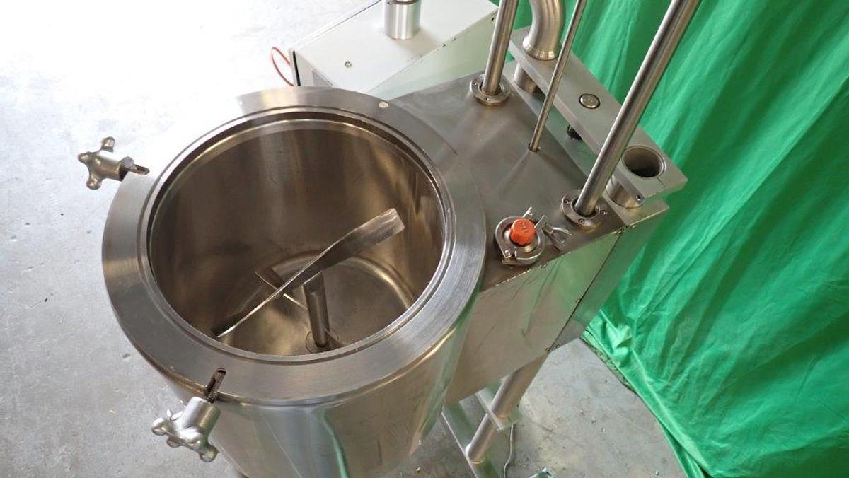 Used 30 Liter Cavalla Self-Contained SS Jacketed Mix Tank, Bottom Agitator