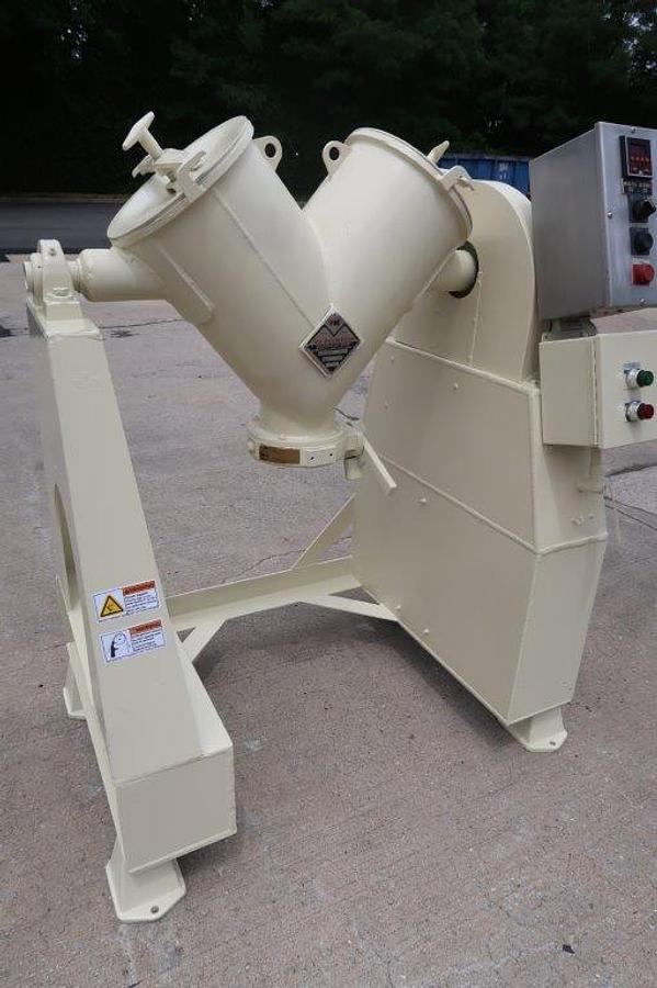 Used 1 Cu. Ft. Patterson Kelly Stainless V Blender, 325 LBS/CF Density