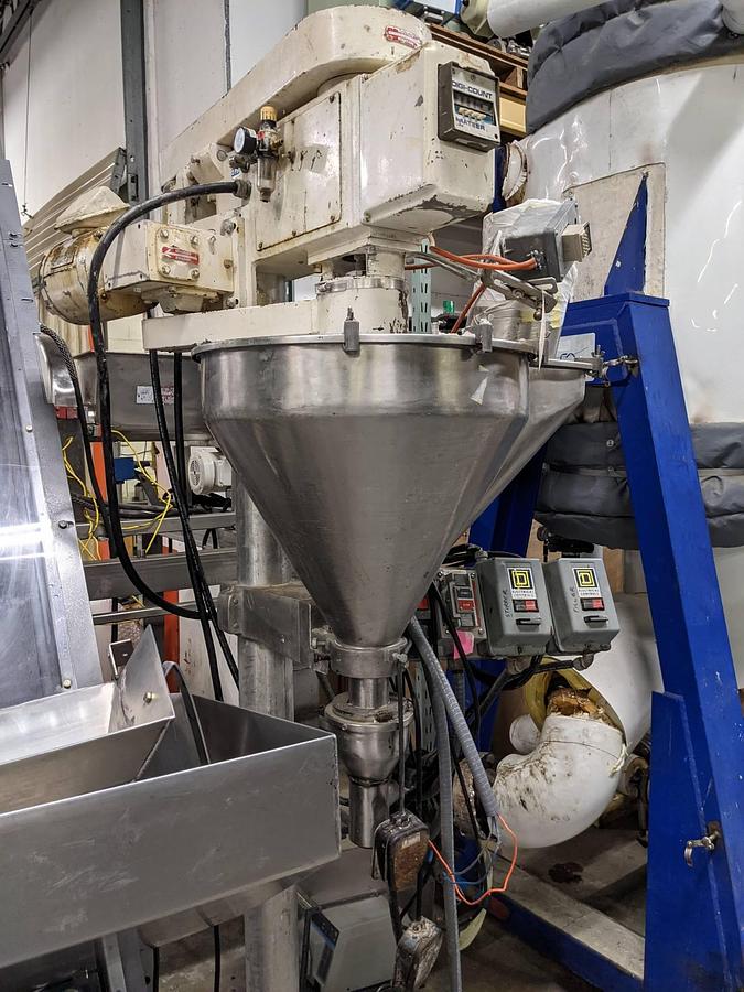 Used Mateer 31A Single Head Powder Filling Machine, Extended Hopper