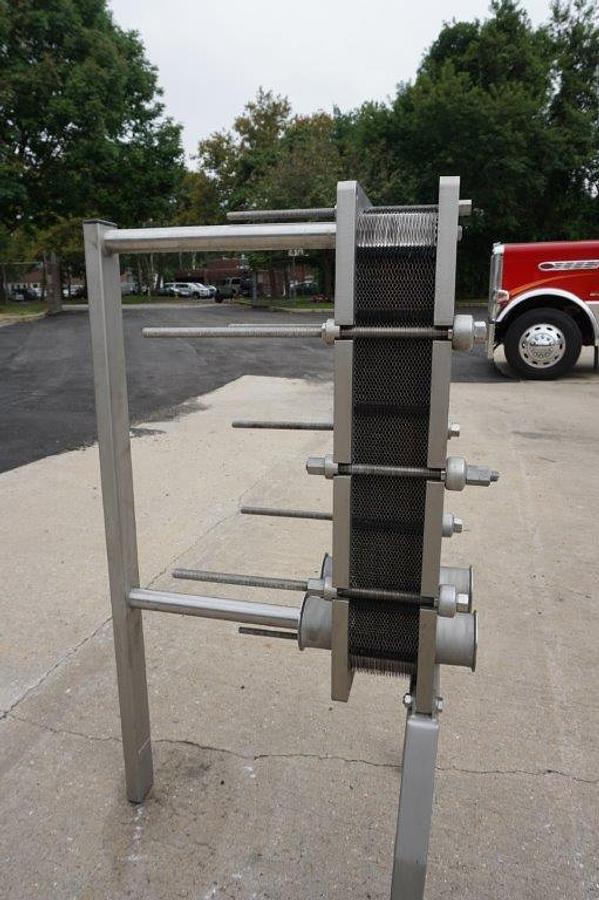 Used Alfa Laval 41 Plate Stainless Steel Heat Exchanger, 100 Sq. Ft.