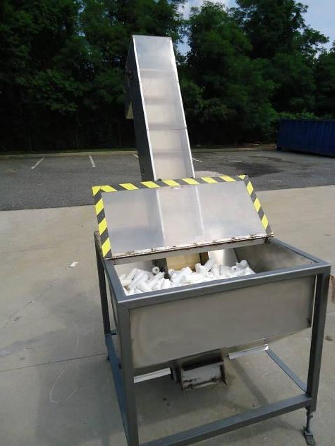 Used Omega 12 In. Wide Inclined Cleated Belt Feeder/Conveyor