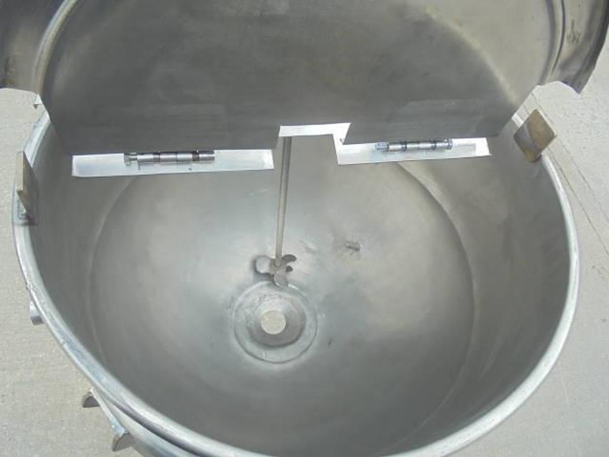 Used 30 Gallon Lee Stainless Steel Hemispherical Kettle, 40 PSI Jacket