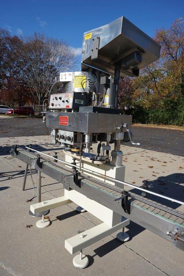 Used Kaps All A-2 Six Spindle Capper, 150 Per Minute