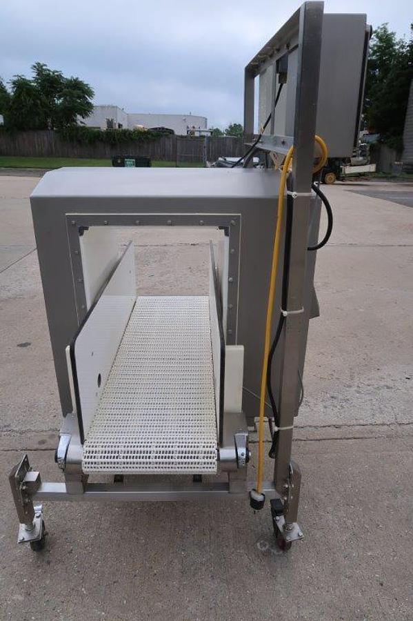 Used Safeline Conveyorized Metal Detector, 14 inch by 21 inch Aperture