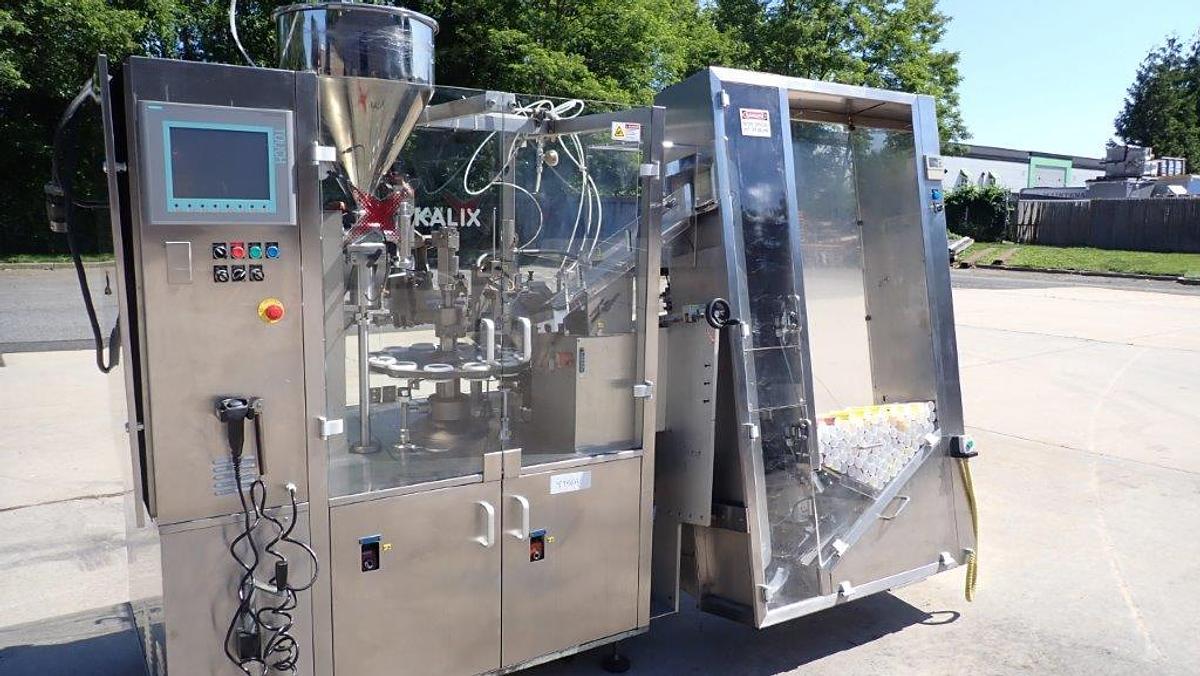 Used Kalix KX903 Hot Air Tube Filler/Sealer with Loader, 90 PM