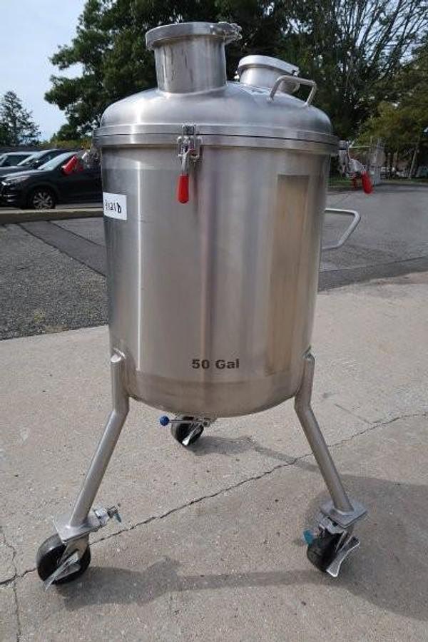 Used Walker 50 Gallon 316L Stainless Steel Jacketed Mix Tank