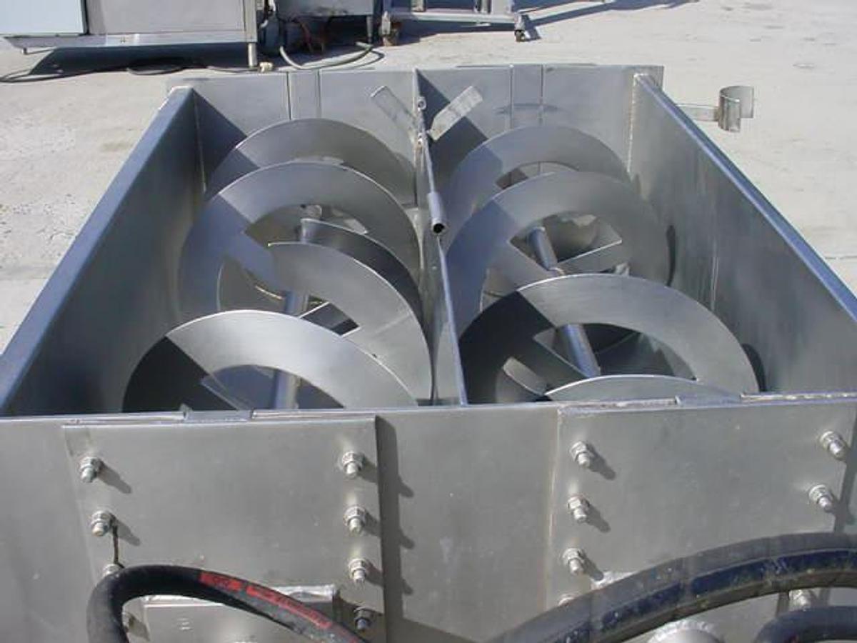 Used Rietz Twin Shaft Ribbon Blender, Stainless Steel
