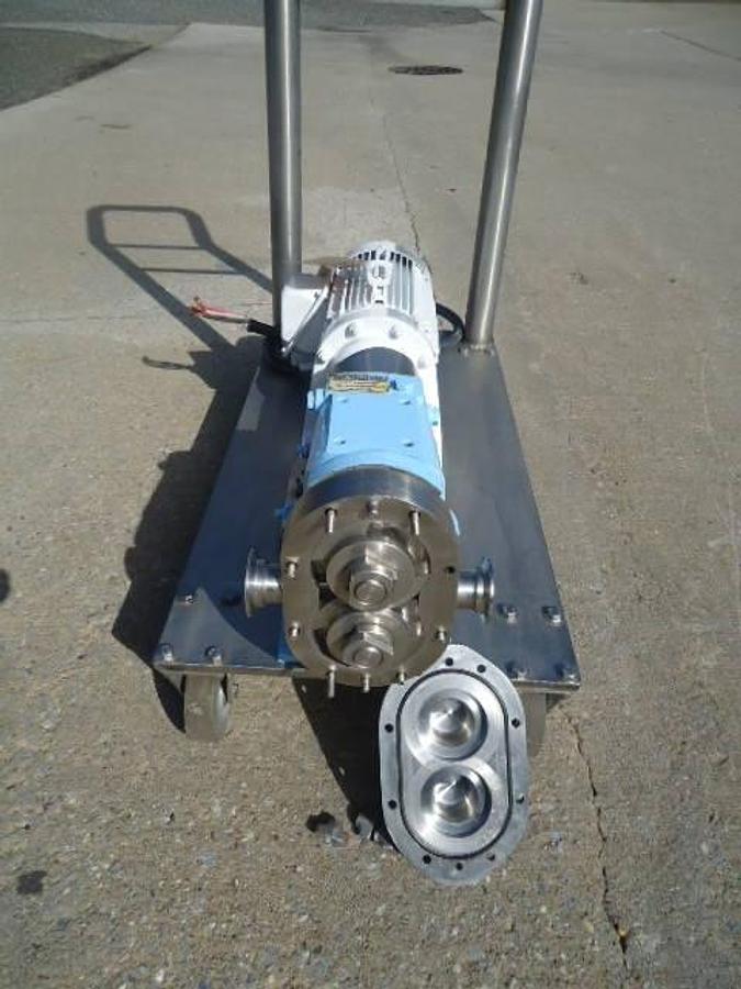 Used Waukesha Size 015 Stainless Steel Positive Displacement Pump, Portable