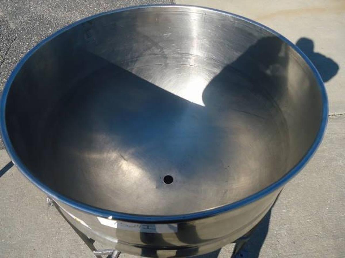 Used 50 Gallon Lee Stainless Steel Hemispherical Kettle, 40 Psi