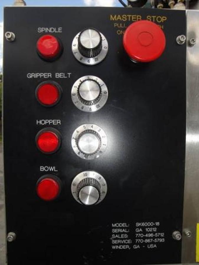 Used Surekap Sk6000-18 Six Spindle Capper On Casters