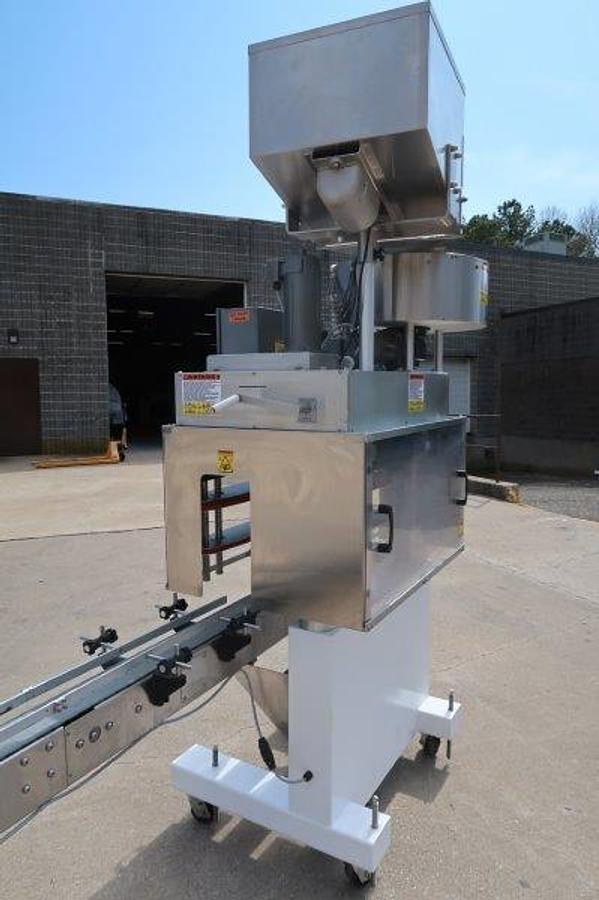 Used Kaps-All A6 Automatic Screw Capper, with Conveyor