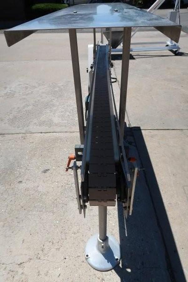 Used Nercon Engineering SS Bottle Conveyor, 3-1/4 In. Wide X 93 In. Long