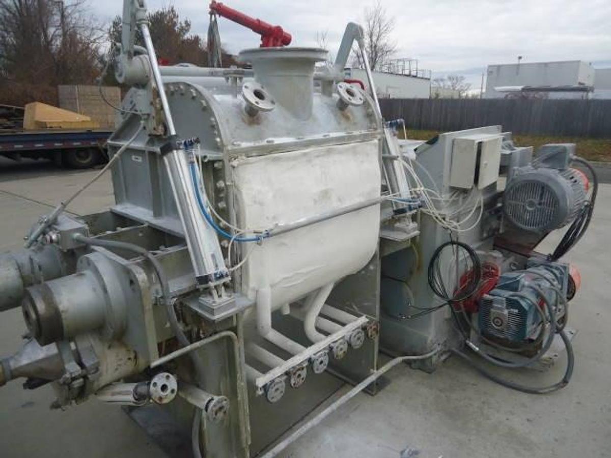 Used Amk 120 Gallon Double Sigma Arm Mixer-Extruder, Jacketed