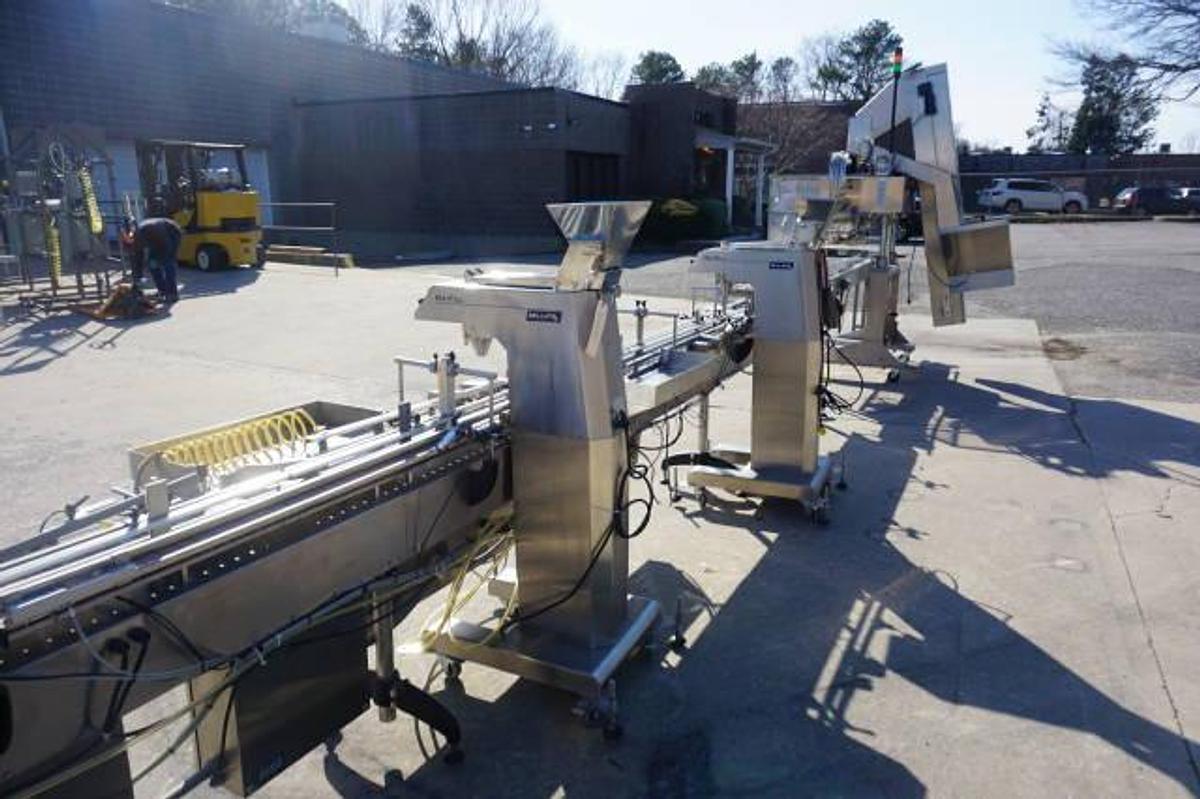 Used Bellat RX “Rx-Fill” Dual Head Tablet/Capsule Counter, 21 Ft. Long Conveyor