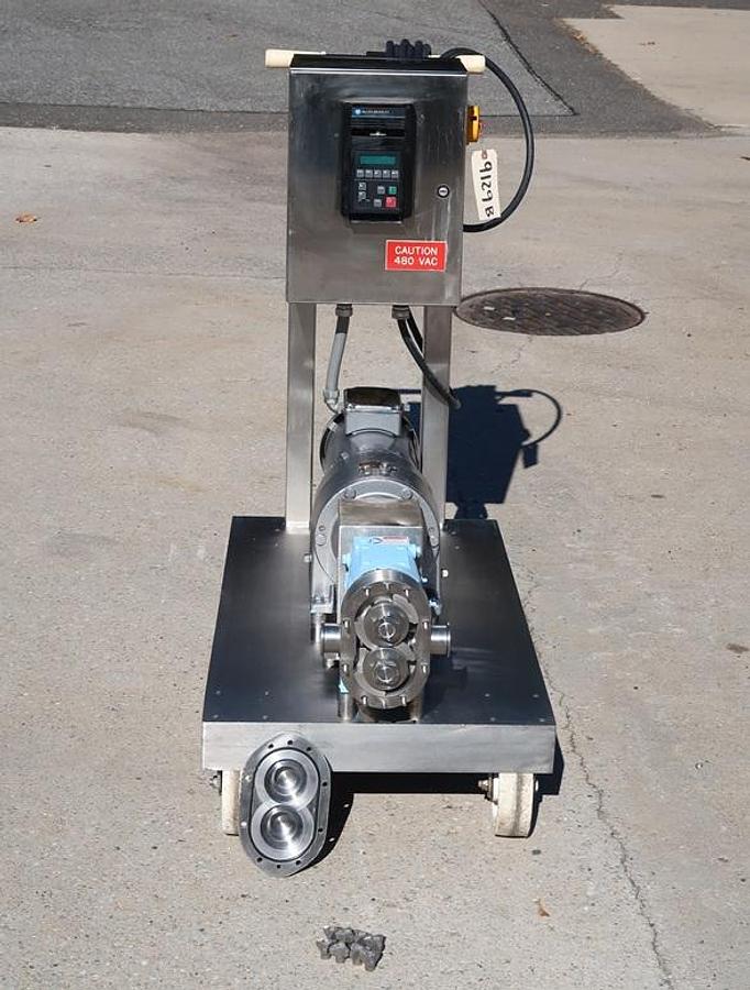 Used Waukesha Cherry Burrell Model 018 SS Positive Displacement Pump