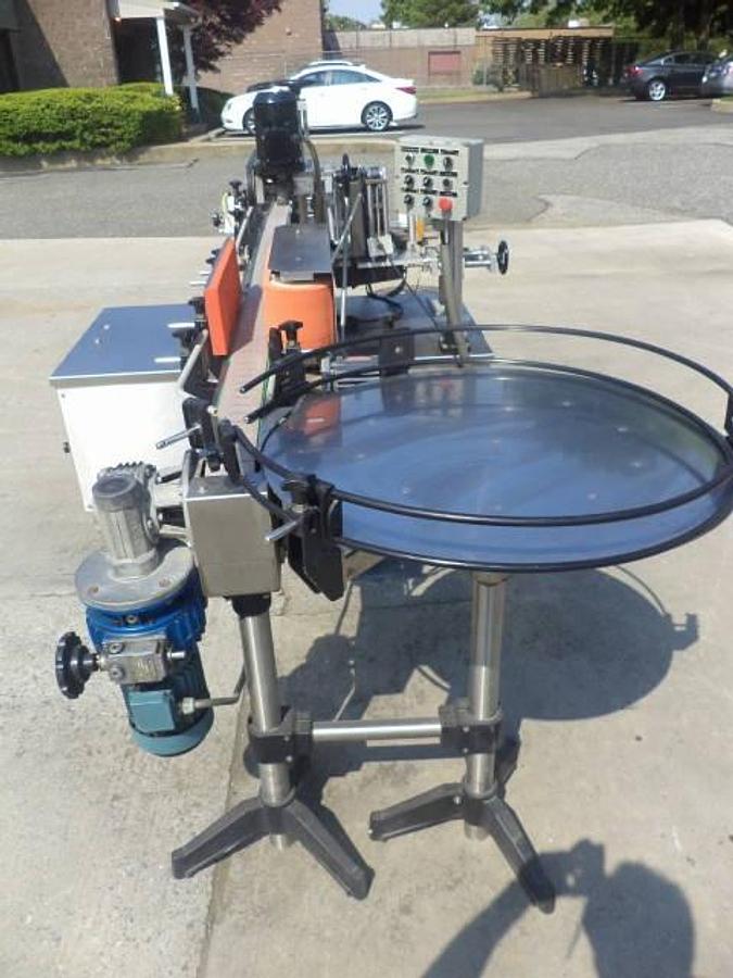Used Tirelli “Delta 1” Automatic Pressure Sensitive Spot/Wraparound Labeler, with Coder