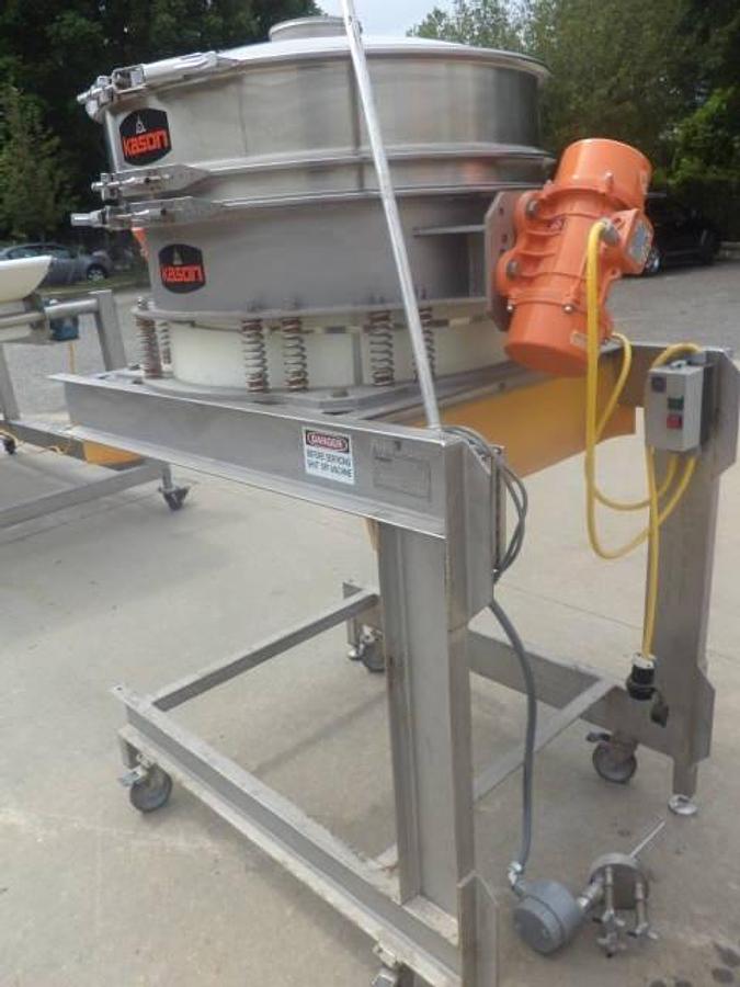 Used Kason Model K40-FT-SS High Throughput Single Deck Vibroscreen Low-profile Scalper/Screener/Sifter