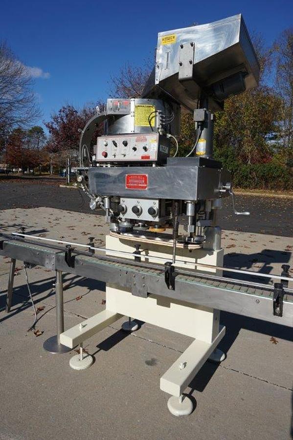 Used Kaps All A-2 Six Spindle Capper, 150 Per Minute