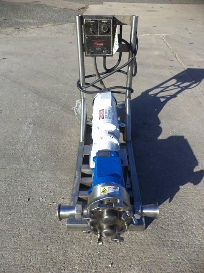 Used Waukesha 30 Stainless Steel Positive Displacement Pump, 2HP Variable Speed-