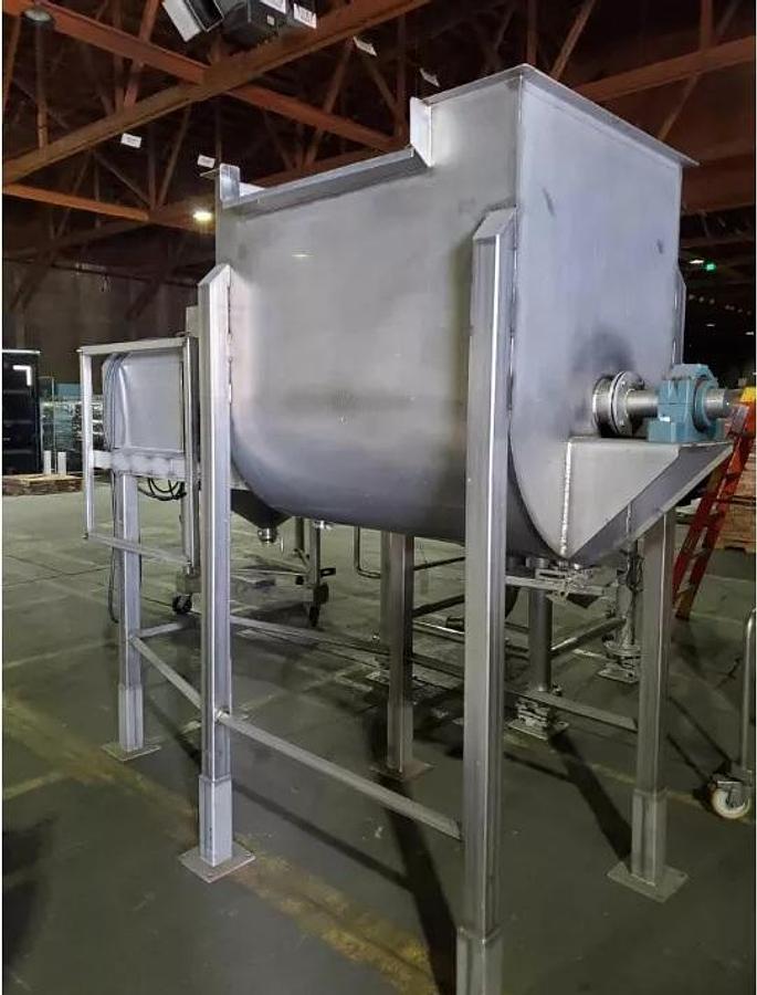 Used Horizontal Stainless Steel Double Ribbon Blender