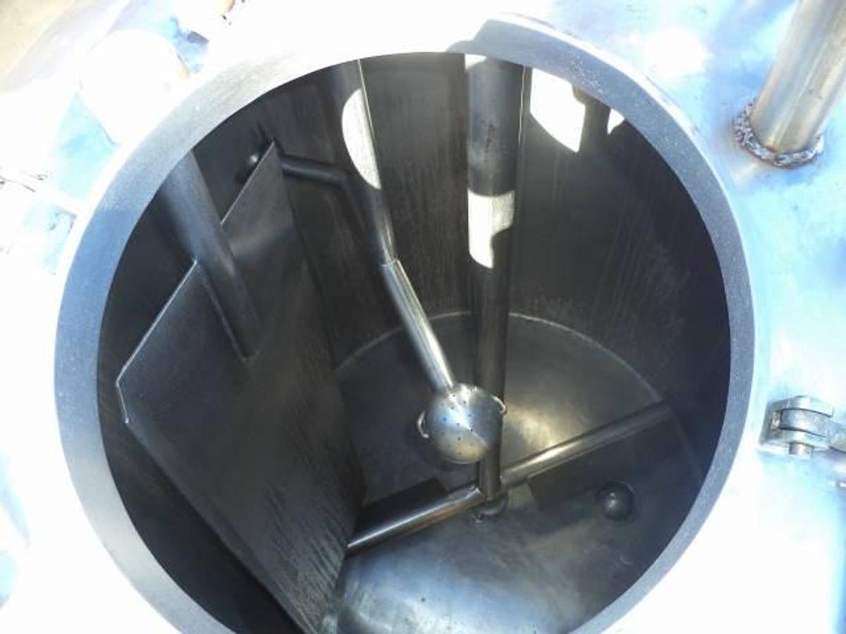 Used 300 Gallon Stainless Steel Jacketed Mix Tank, Sweep Agitator