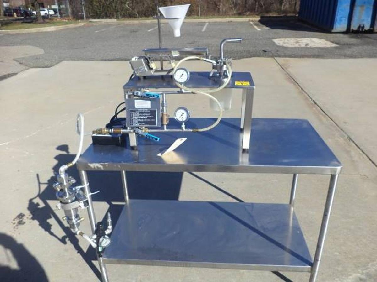 Used Jet Pulverizer “Micron-Master”” 2-inch Dia. Lab Pharmaceutical Jet Mill/Pulverizer, Stainless