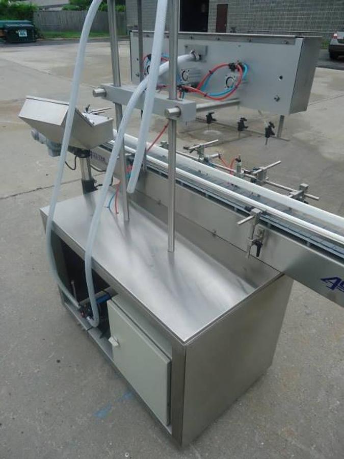 Used Accutek “Auto-Pinch 25” Six-Head Liquid Filler