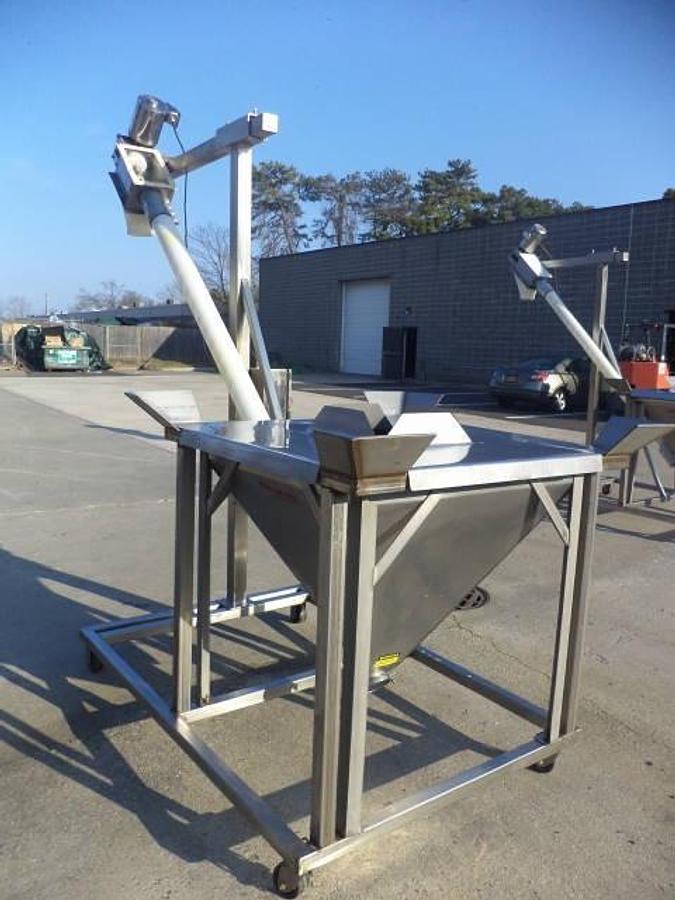 Used Flexicon 4 In. Diameter Stainless Steel Flexible Screw Feeder/Conveyor, Portable-