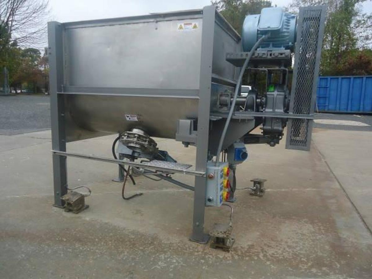 Used 24 Cu.ft. Marion Stainless Steel Paddle Blender, 7.5 Hp