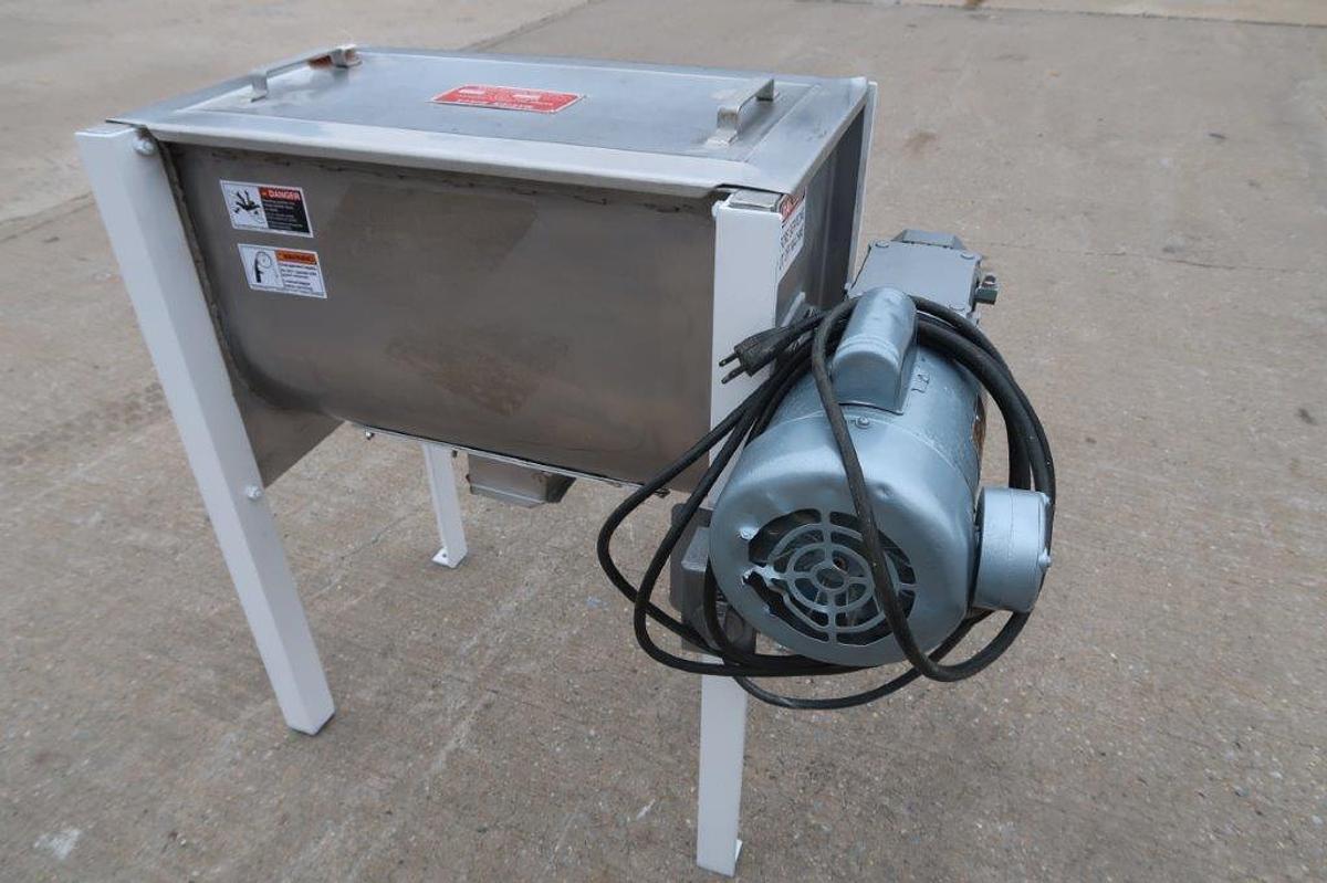 Used Marion 2 Cu. Ft. Stainless Steel Plow/Paddle Mixer, Single Phase Electrics