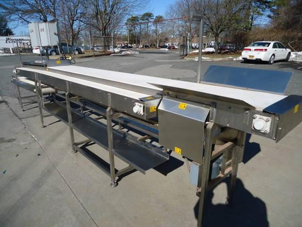 Used American Conveyor Corporation Multi-Section Conveyor, Stainless Steel