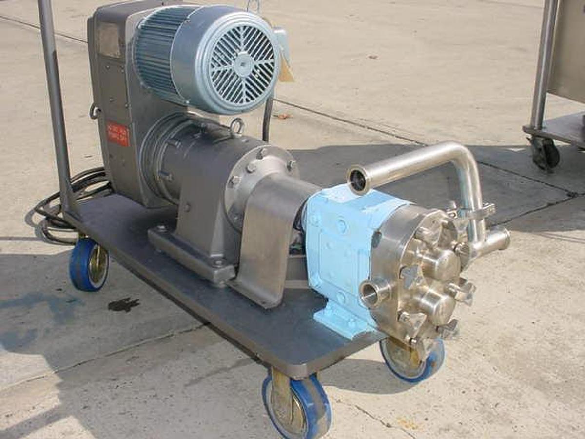 Used Waukesha 30 Stainless Positive Displacement Pump, 5 Hp Vari-Drive