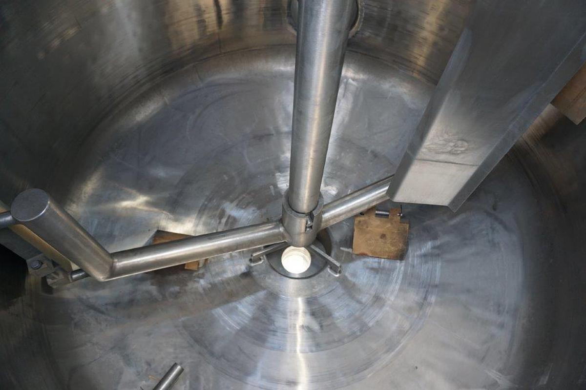 Used 250 Gallon Walker Stainless Jacketed Pressurized Vessel, Scraper Agitation, XP