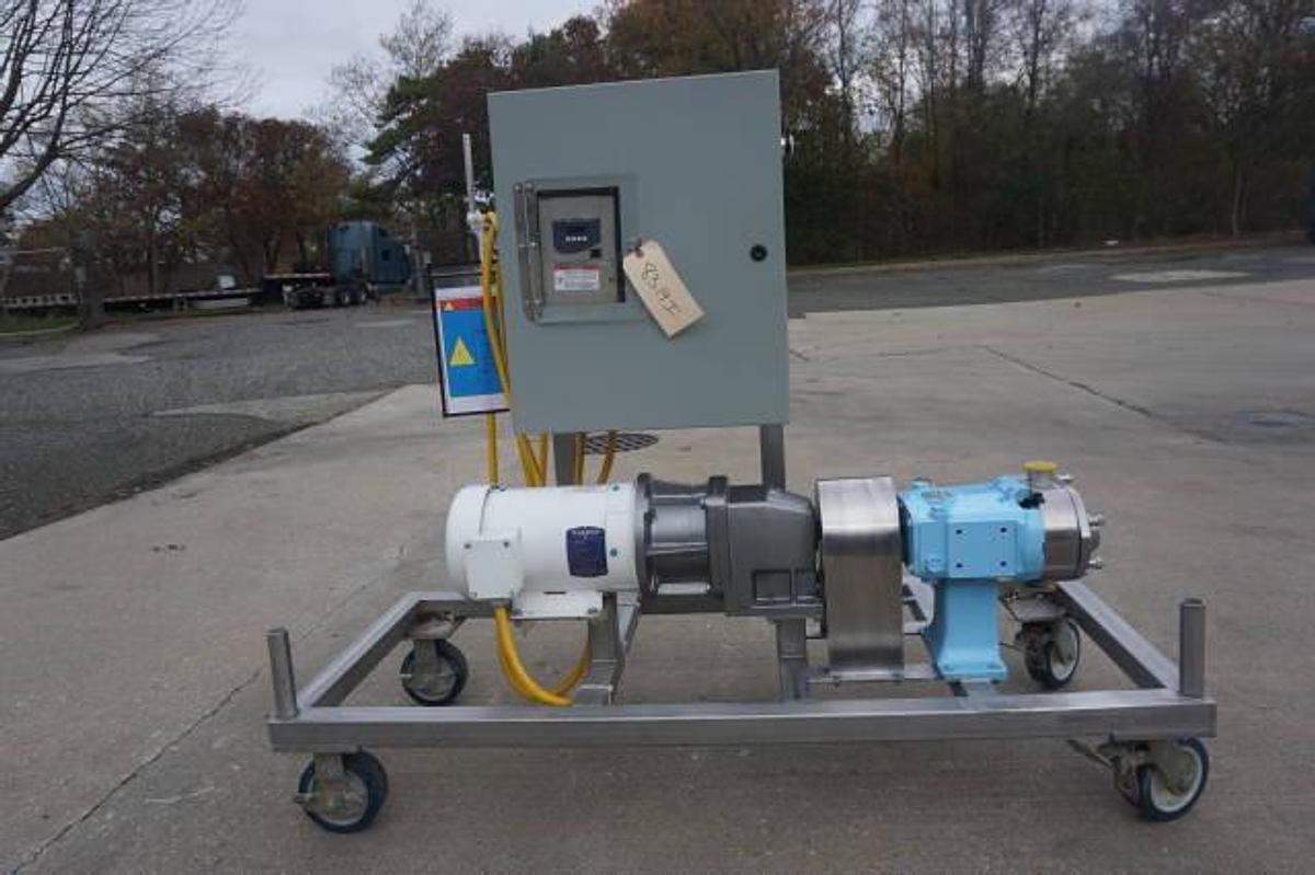 Used Waukesha 030U2 Stainless Steel Positive Displacement Pump, Variable Speed