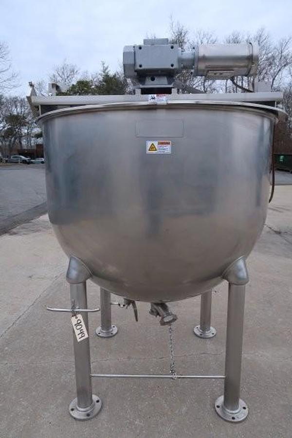 Used 300 Gallon Groen SS Hemispherical Scraper Agitated Kettle