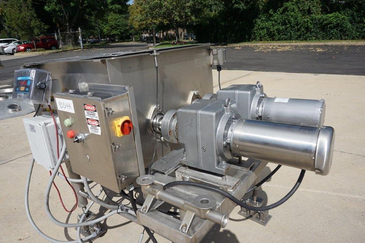 Used Rietz RS-15 Twin Shaft Screw Blender, Load Cells