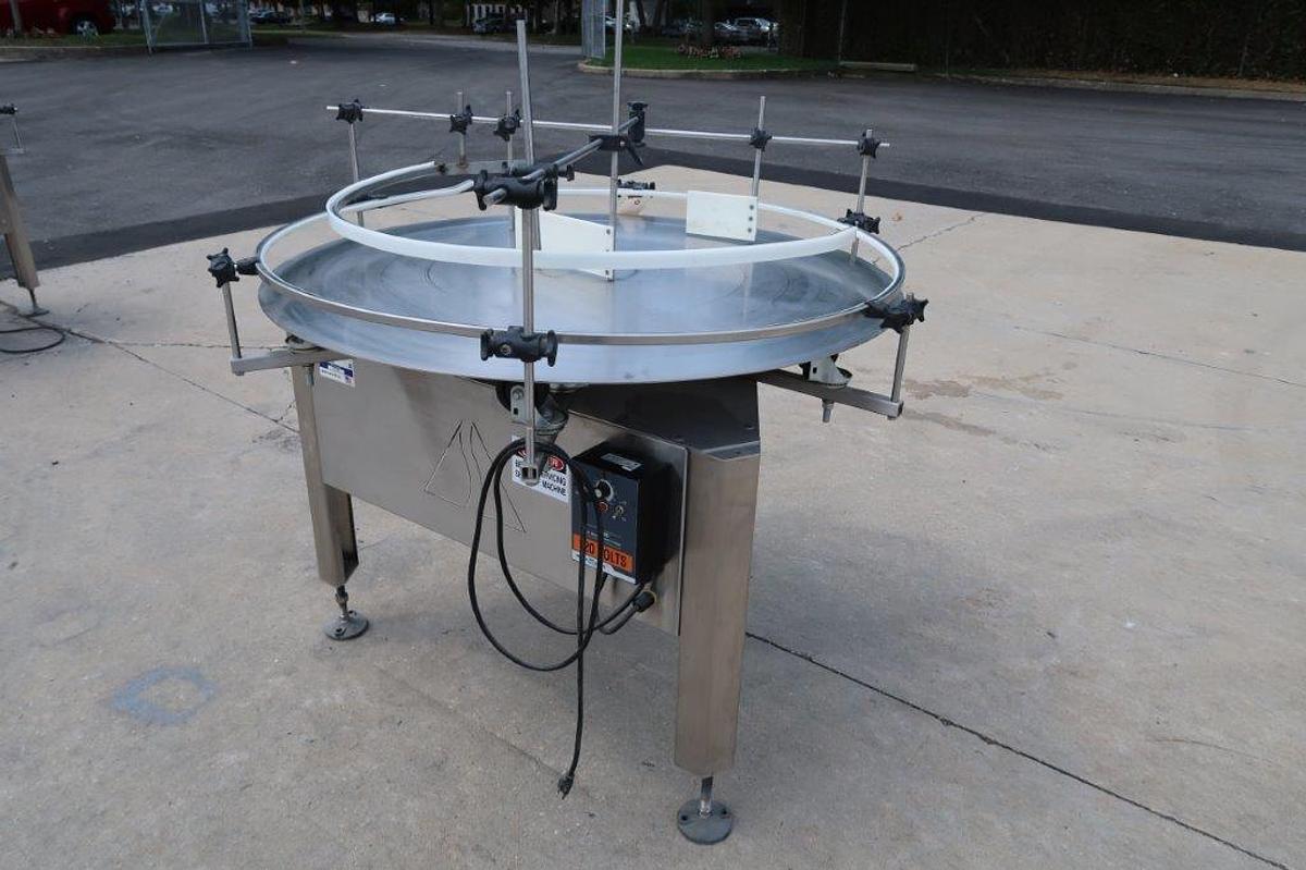 Used 48 In. Apacks Rotary Unscrambling/Accumulating Table, All Stainless, Varispeed SN 12193