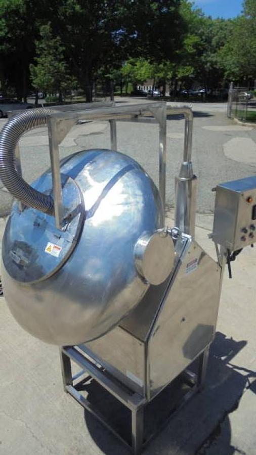 Used 48 In. Diameter Stainless Steel Coating Pan With Blower, All Stainless