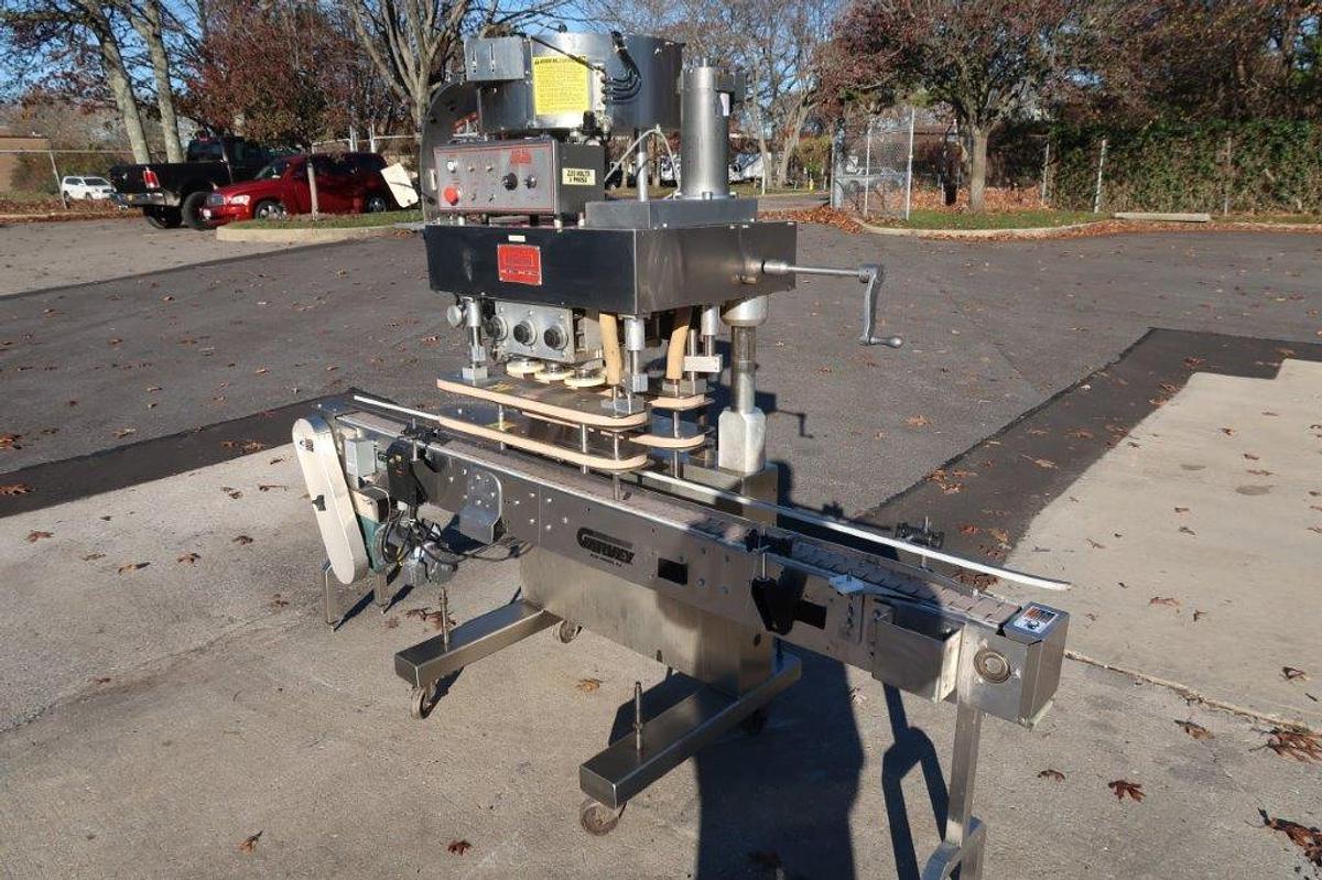 Used Kaps-All A-2 Six Spindle Capping Machine, 150 Per Minute