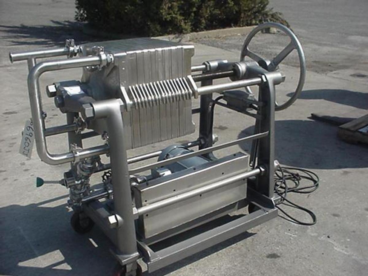 Used Ertel 16″ X 16″ Stainless Steel Filter Press With Pump